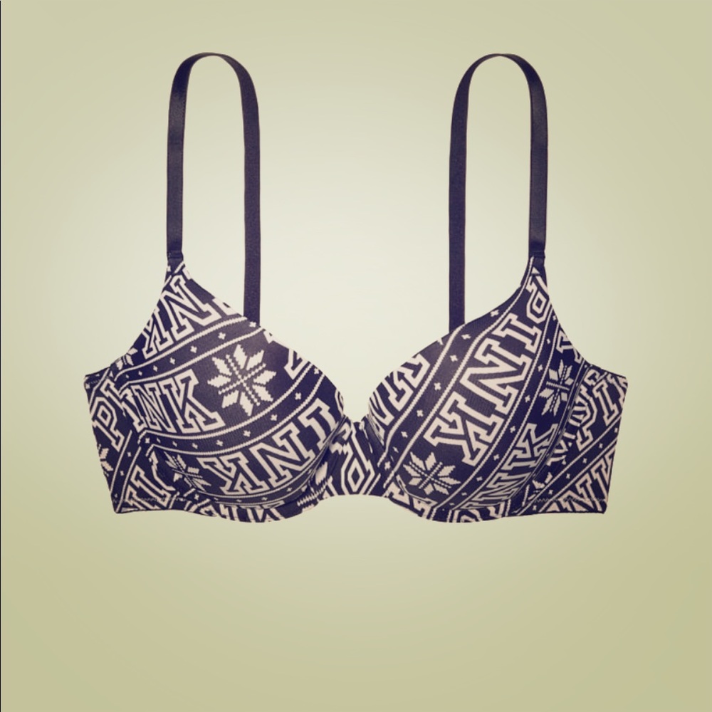 Pink holiday bra